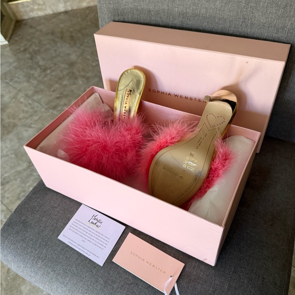 DISCOUNTED Sophia Webster fuzzy mules